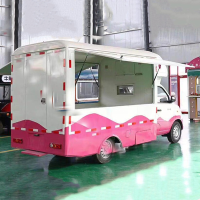 Carritos de comida rápida al aire libre Crepe camión de comida con bocadillos cocina móvil equipos de cocina