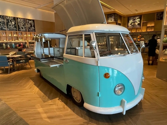 Carritos de comida rápida al aire libre Crepe camión de comida con bocadillos cocina móvil equipos de cocina
