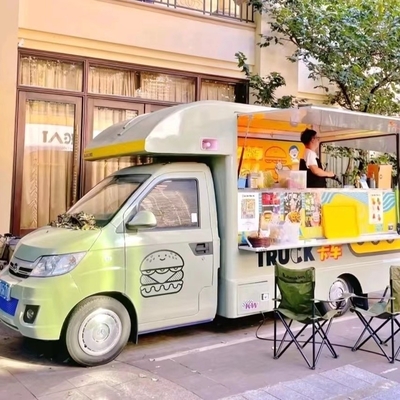 Camioneta de comida Camión de venta de bebidas Camión de comida rápida móvil al aire libre para móvil personalizado