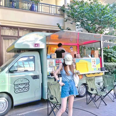 Camioneta de comida Camión de venta de bebidas Camión de comida rápida móvil al aire libre para móvil personalizado