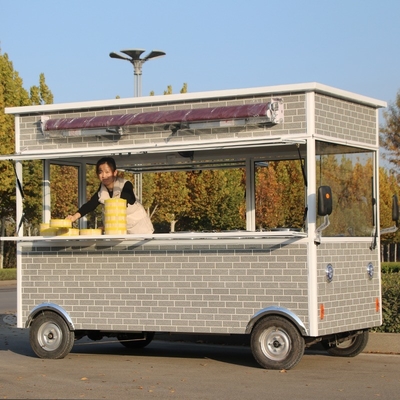 110v/220v Carritos de vendedores eléctricos Perrito caliente Camión de comida móvil con material de soja