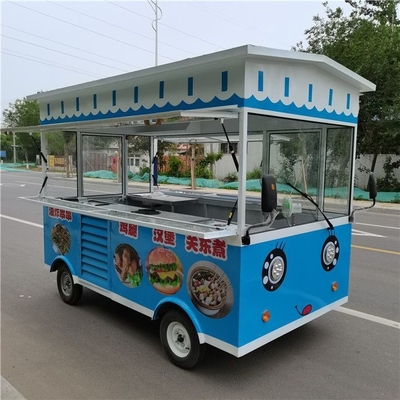 110v/220v Carritos de vendedores eléctricos Perrito caliente Camión de comida móvil con material de soja