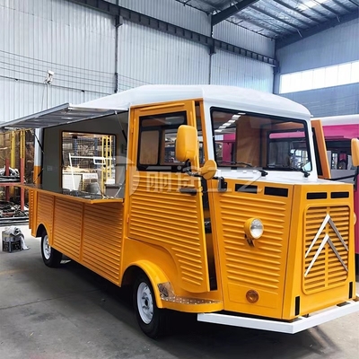 Camión de comida de autobús Citroën personalizado para hamburguesas de café callejero, papas fritas y helados