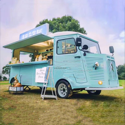 Camión de comida de autobús Citroën personalizado para hamburguesas de café callejero, papas fritas y helados