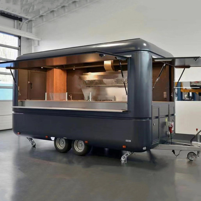 1.5KW-4.5kw Mini Acero inoxidable Carro de comida rápida para perritos calientes móviles