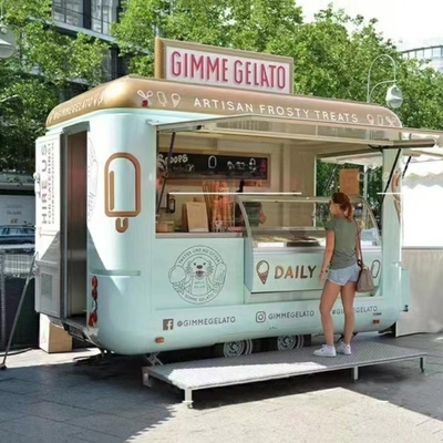 1.5KW-4.5kw Mini Acero inoxidable Carro de comida rápida para perritos calientes móviles