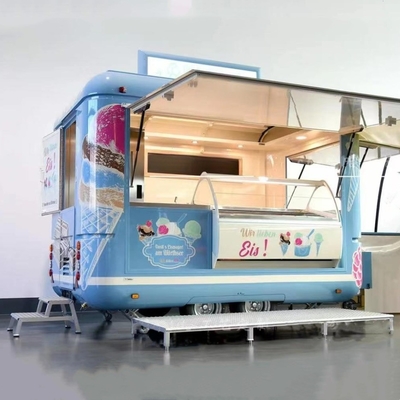 1.5KW-4.5kw Mini Acero inoxidable Carro de comida rápida para perritos calientes móviles
