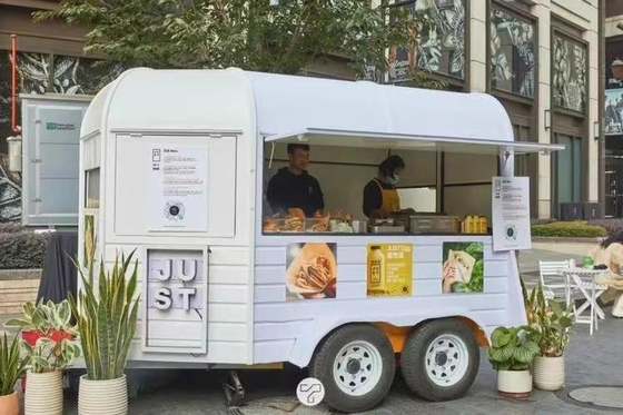1.5KW-4.5kw Mini Acero inoxidable Carro de comida rápida para perritos calientes móviles
