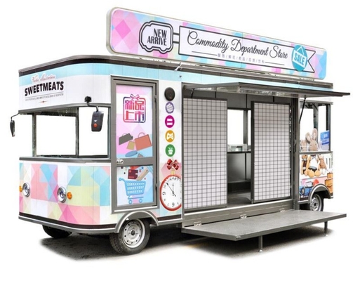 Camión de comida ecológico para comida rápida de aperitivos Autobús de comida móvil personalizado