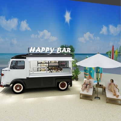 Carro eléctrico de perritos calientes Cuatro ruedas Camión de helados de cocina móvil para necesidades personalizadas