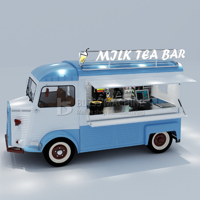 Carro eléctrico de perritos calientes Cuatro ruedas Camión de helados de cocina móvil para necesidades personalizadas