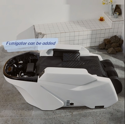 Barbería cama de champú de masaje eléctrico dedicada con fumigación de calefacción de todo el cuerpo