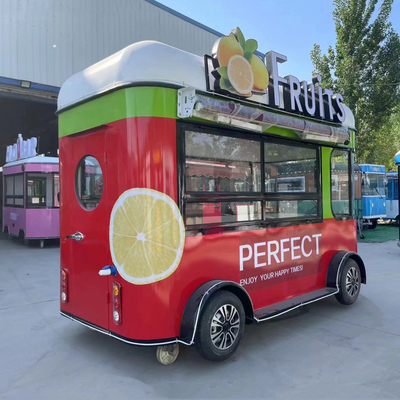 4 ruedas de venta personalizada de ensalada de frutas bebida café leche té cerveza helado remolque