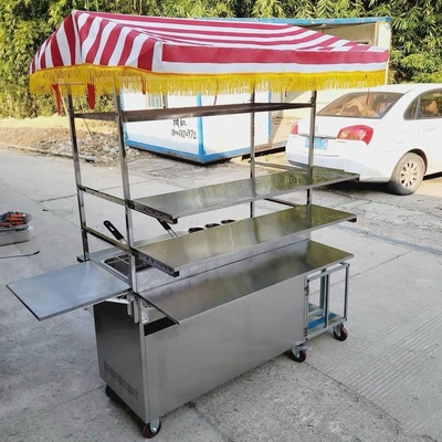 110v/220v Camioneta móvil de comida callejera de acero inoxidable para el año 2023