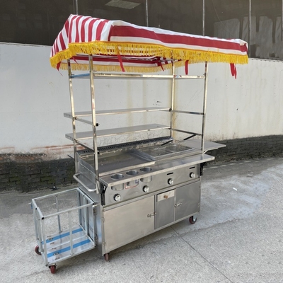 110v/220v Camioneta móvil de comida callejera de acero inoxidable para el año 2023