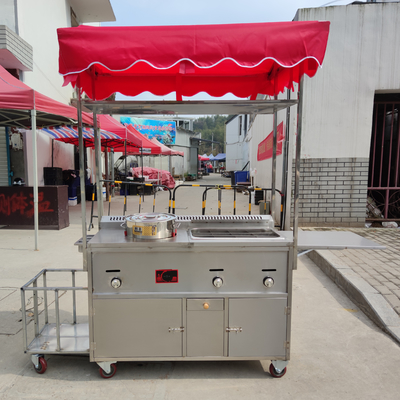110v/220v Camioneta móvil de comida callejera de acero inoxidable para el año 2023
