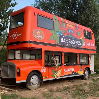 Camioneta de comida callejera multifuncional al aire libre para comida rápida