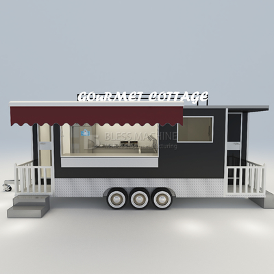 Casa móvil convenientemente equipada Cottage Food Snack Remolque con baño y cama
