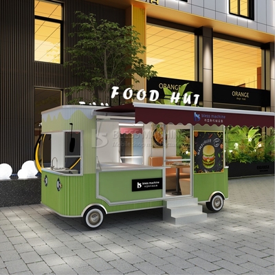 Ocio Equipo de comida rápida eléctrico móvil aperitivos bebidas catering furgoneta camión remolque carreta de quioscos