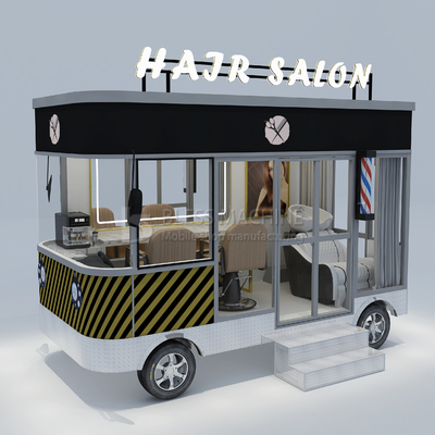 3.0kw eléctrico móvil de corte de cabello salón de barbería tienda estilo de diseño Perm Van camión carro de remolque