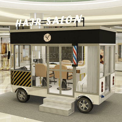 3.0kw eléctrico móvil de corte de cabello salón de barbería tienda estilo de diseño Perm Van camión carro de remolque