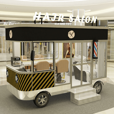 3.0kw eléctrico móvil de corte de cabello salón de barbería tienda estilo de diseño Perm Van camión carro de remolque