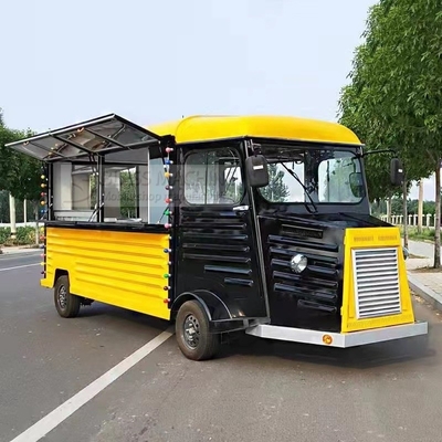 4 ruedas eléctricas Vans móviles para comida rápida multipropósito Snack Catering Bebidas Café