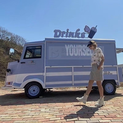 4 ruedas eléctricas Vans móviles para comida rápida multipropósito Snack Catering Bebidas Café