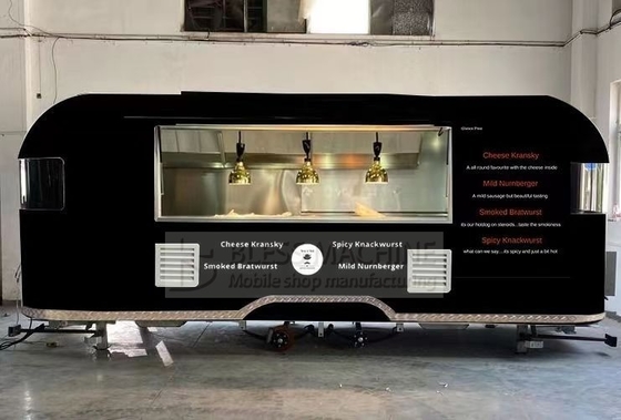2022 Electric Mobile Wine Cocktail Drink Bar Van de longitud personalizada de acero inoxidable Trailer para el automóvil