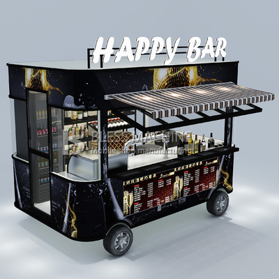 110v/220v Bar de bebidas de vino eléctrico móvil camioneta de camioneta carro de remolque para granjas 2022