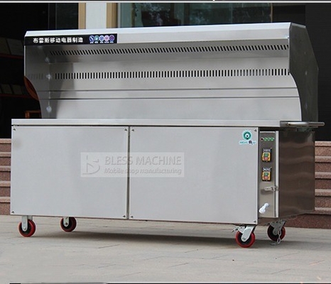 Carro de barbacoa sin humo de 4 ruedas con soporte técnico de vídeo y garantía comercial