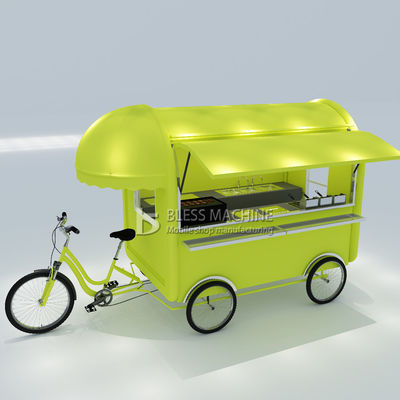 Multipurpose Mobile Fast Food Snack Beverage Pedal Bicicleta Triciclo para comidas de bocadillo 2022