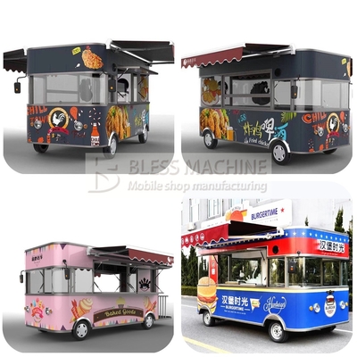 Venta al por menor de frutas eléctricas móviles, camionetas, quioscos para la industria de bebidas