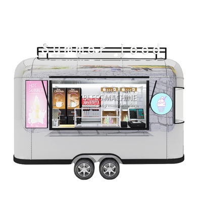 Outlet Mobile helado bebidas comida aperitivos furgoneta de remolque boutique con capacidad de 1000 kg