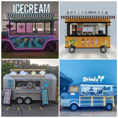 Outlet Mobile helado bebidas comida aperitivos furgoneta de remolque boutique con capacidad de 1000 kg
