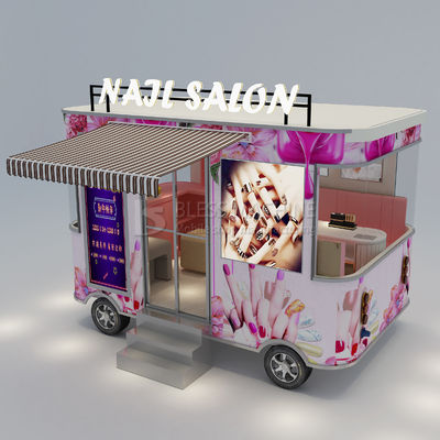 Salón de manicura de uñas eléctrica móvil camión carro de remolque 2023 llegada caliente de la salida