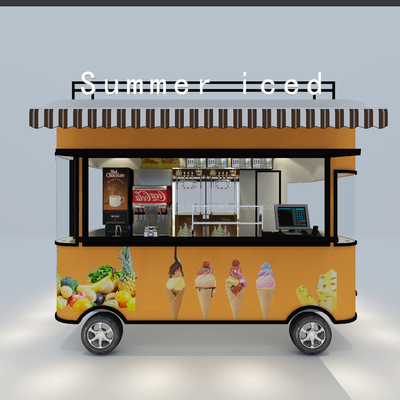 1000 kg de helado eléctrico móvil bebida fría café té lechoso furgoneta para el verano helado