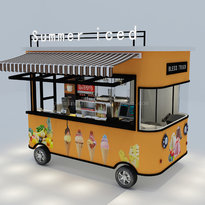 1000 kg de helado eléctrico móvil bebida fría café té lechoso furgoneta para el verano helado
