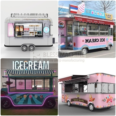 1000 kg de helado eléctrico móvil bebida fría café té lechoso furgoneta para el verano helado