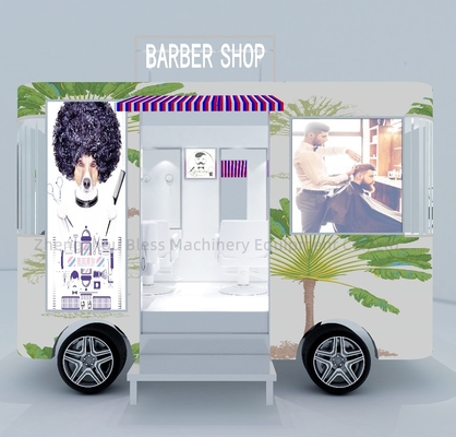 2022 Electric Mobile Barber Shop Salón de corte de pelo Furgoneta de maquinaria Función de 40 kilómetros por hora