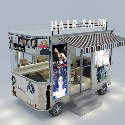2022 Electric Mobile Barber Shop Salón de corte de pelo Furgoneta de maquinaria Función de 40 kilómetros por hora