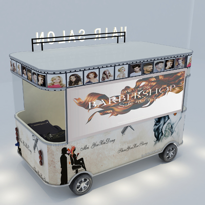 2022 Electric Mobile Barber Shop Salón de corte de pelo Furgoneta de maquinaria Función de 40 kilómetros por hora