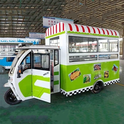 Triciclo eléctrico móvil multipropósito para comida rápida, bocadillos y bebidas Outlet 2023
