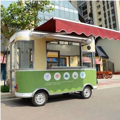 1000 KG eléctrico de cuatro ruedas Bebida fría Leche Té helado Café Bar Mobile Estancia Snack Coche Vendedor Coche de comedor