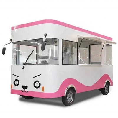Camión de comida eléctrico multifuncional de cuatro ruedas para bebidas frías Té de leche y helados