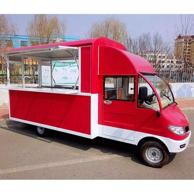 Camión comercial de comida móvil de alto rendimiento de color blanco con baja inversión