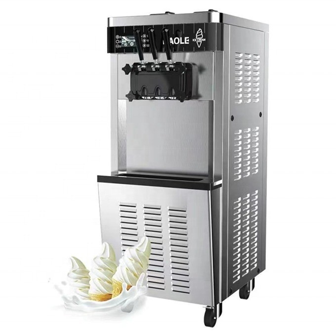 Máquina de helados de 3 sabores y 1 mezcla para servir helados blandos la solución perfecta para su negocio