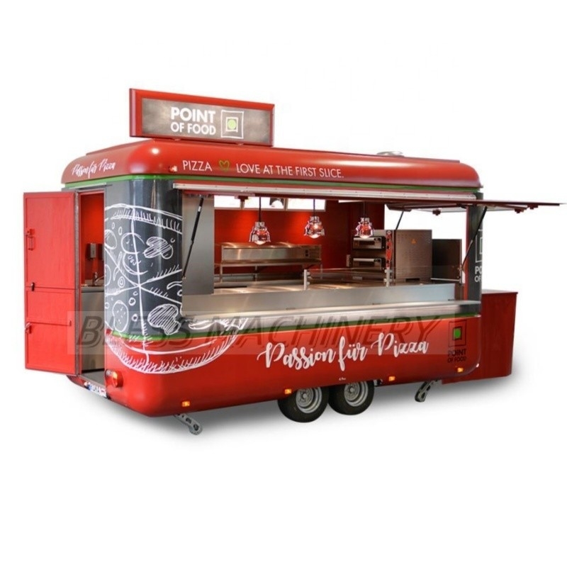 Camión de comida móvil de 3.8*1.6*2.35m con cocina completa y condición personalizada