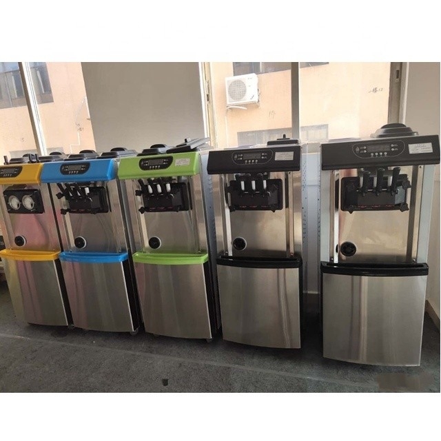2022 Soft Serve 3 Flavor Vending Ice Cream Machine con Super Rendimiento y Automático