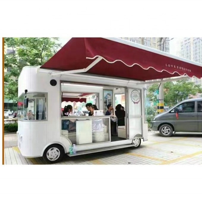 Carrito de comida eléctrico con 3500w de potencia y tamaño personalizable de 3200 * 1600 * 2350mm